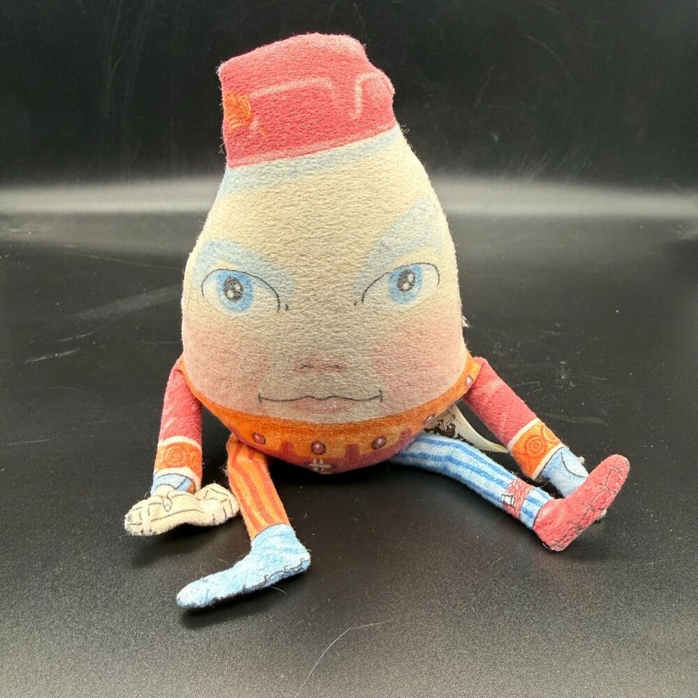 Vtg The Toy Works Humpty Dumpty Fabric Doll Folk Art Nursery Rhyme USA 8 inch